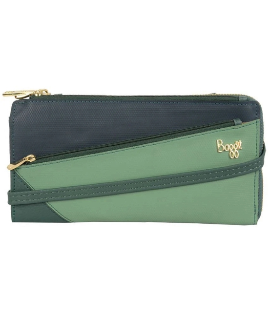 Baggit Faux Leather Green Womens Zip Around Wallet ( Pack of 1 ) - Green