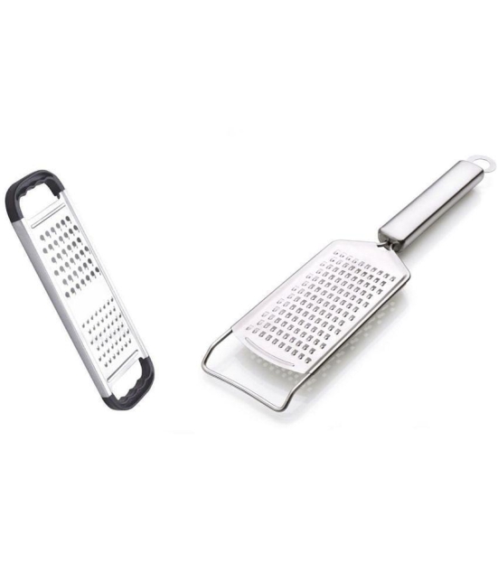 Analog kitchenware - Stainless Steel Cheese Grater,Vegetable Grater,Fruit Grater ( Pack of 2 ) - Silver - Silver