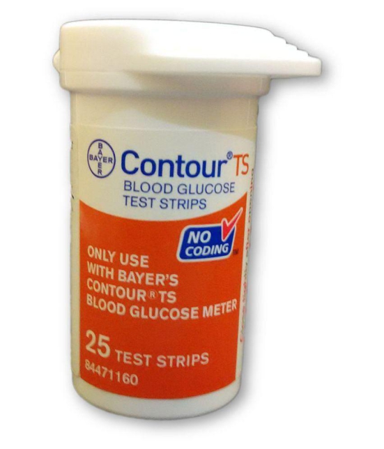 Bayer contour TS 25 Test Strips WITHOUT BOX Expiry- May 2022