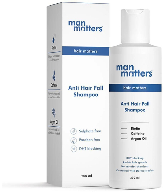 Man Matters Anti Hair Fall Shampoo for Men | DHT Blocker | Sulphate & Paraben Free (200 ml) 