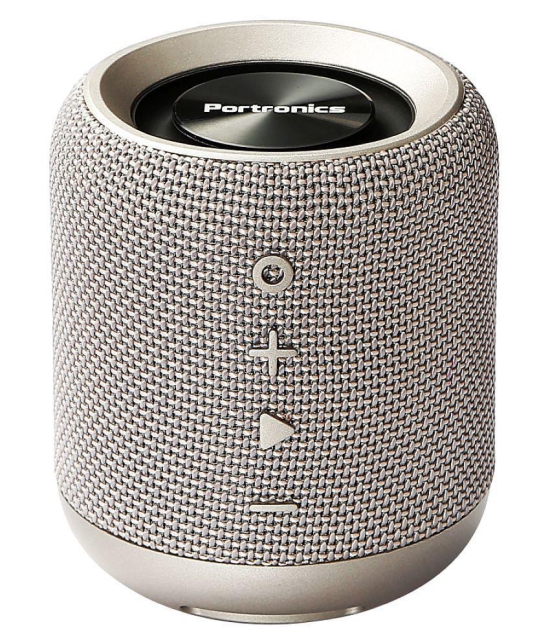 Portronics Sound Drum:Portable Bluetooth 4.2 Speaker Aux, inbuilt Mic ,Grey (POR 821) - Grey