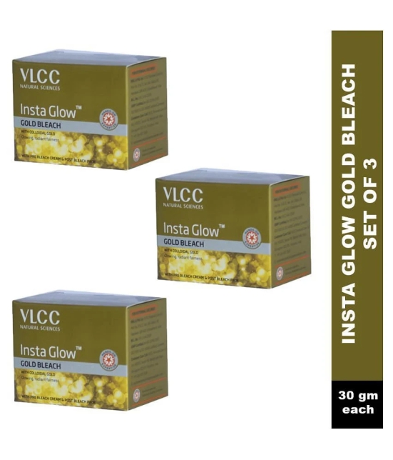 VLCC Insta Glow Gold Bleach, 30 g (Pack of 3)