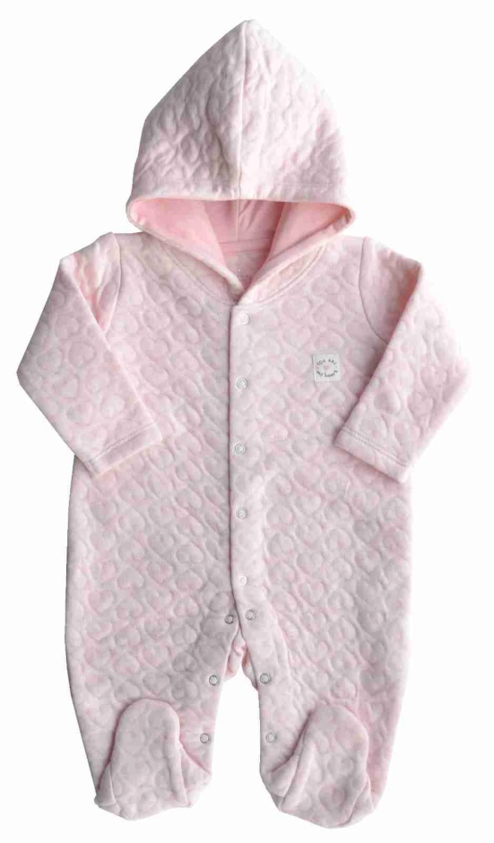 Pink Quilted Full Sleeper/Romper with Feet (Quilt)