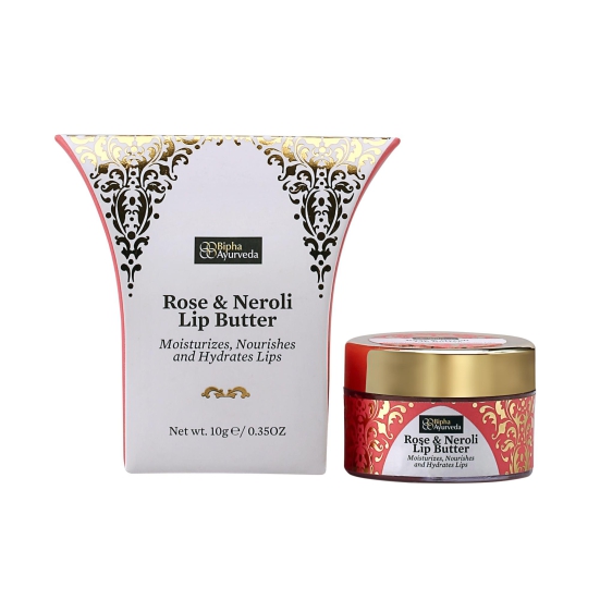 Rose & Neroli Lip Butter - Moisturizes, Nourishes and Hydrates Lips 10 gm