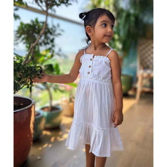 Cotton Malmal Dress | Simply Malmal White | 1 -12Y-10-12Y