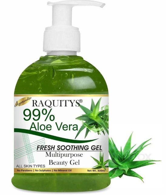 RAQUITYS 100% PURE Aloe Vera Gel for Beautiful Face, Skin & Hair 300ML