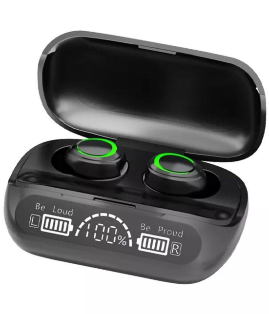 VEhop Power Bank Earbuds On Ear True Wireless (TWS) 200 Hours Playback IPX4(Splash & Sweat Proof) Dual pairing,Powerfull bass -Bluetooth V 5.1 Black