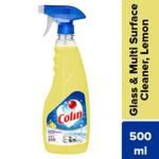 Colin Glass & Multisurface Cleaner Liquid Spray - Lemon Burst, 500 Ml Bottle