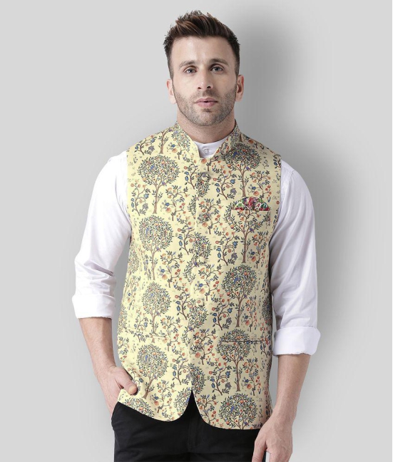 Hangup Multi Cotton Blend Nehru Jacket - None