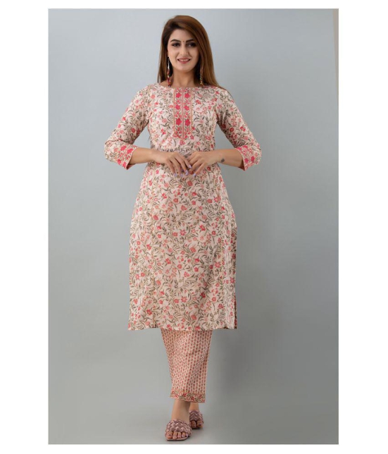 FabbibaPrints Cotton Kurti With Pants - Stitched Suit - XXL