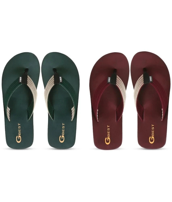 GBest Multicolor Mens Thong Flip Flop - None