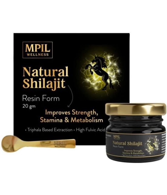 Mpil Wellness Shilajit Resin With Triphala Based Extraction, Helps In Strength Stamina Booster 20G