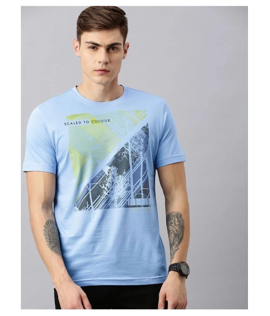 Huetrap cotton Blue Printed T-Shirt Single Pack - None