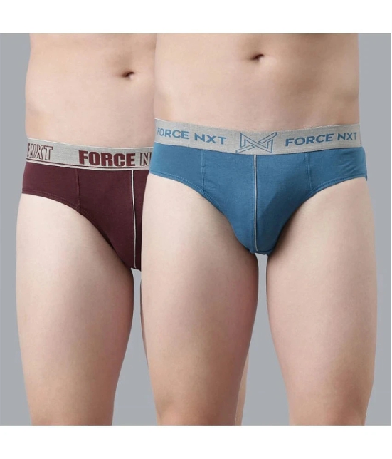 Force NXT Pack of 2 Cotton Mens Briefs ( Multicolor ) - None