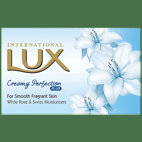 Lux International White Flower Creamy Perfection Soap Bar, Enriched With Swiss Moisturizers, 75 G Carton