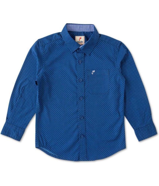 JusCubs Boys Cotton Toddlers Embroidered Shirt - Blue (Pack of 1) - None