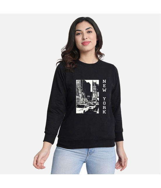 CHOZI Fleece Womens Non Hooded Sweatshirt ( Black ) - None