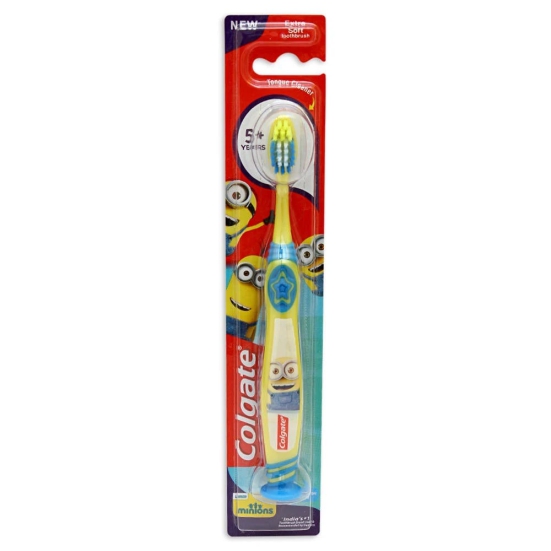 Colgate Kids (5+ Years) Minion Toothbrush Extra Soft With Tongue Cleaner - 1 Pc