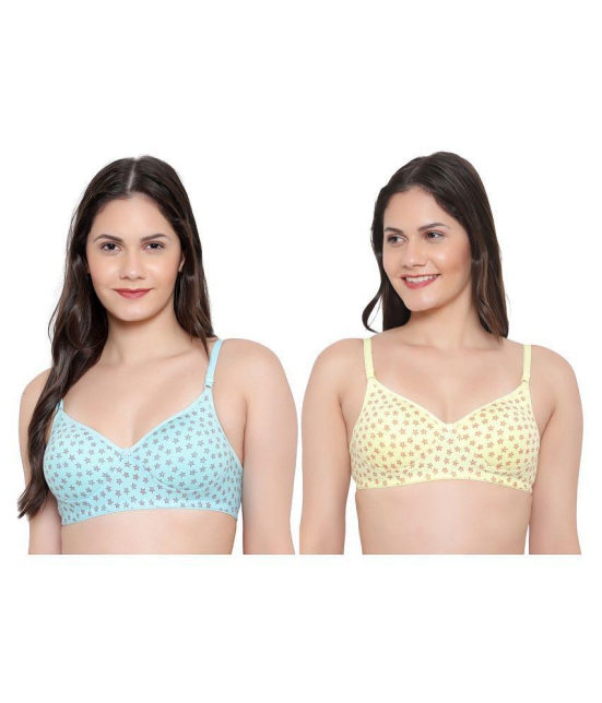 KYODO Cotton Everyday Bra - Multi Color Pack of 2 - 30B