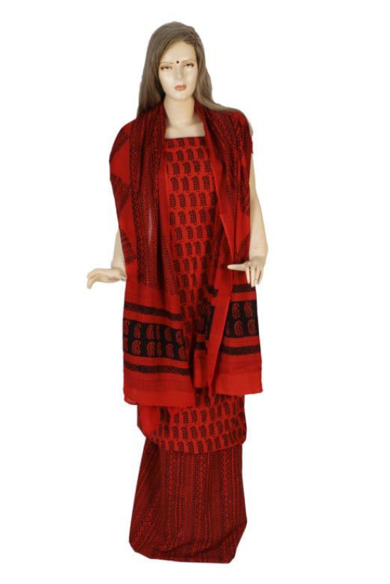 Tribes India Cotton Bagh Suit Material 1STXWOMMP05467-13