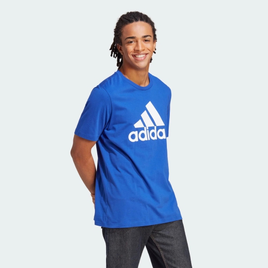 Adidas Essentials Single Jersey Big Logo Tee-M / Semi Lucid Blue / Semi Lucid Blue