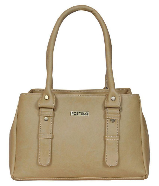 Fostelo -   Beige PU Shoulder Bag - Beige