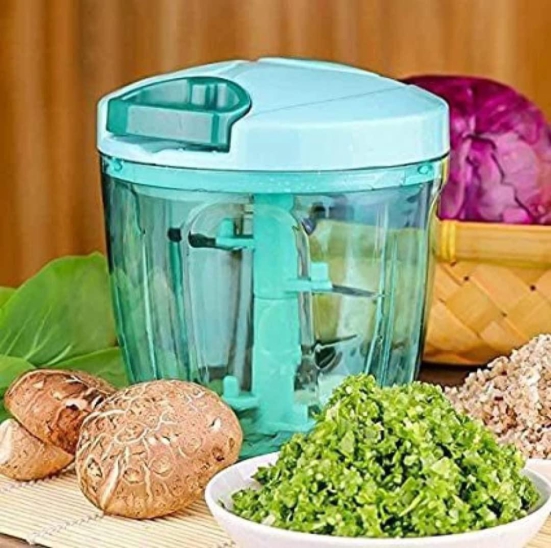 NILKANT ENTERPRISENew Handy Vegetable Chopper in XL Size 900 ML, Big Food Chopper, Compact & Powerful Hand Held Vegetable Chopper/Blender to Chop Fruits and Vegetables - Made in India - Purp