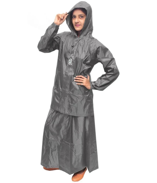 Goodluck Waterproof Nylon Raincoat Set - Grey - None