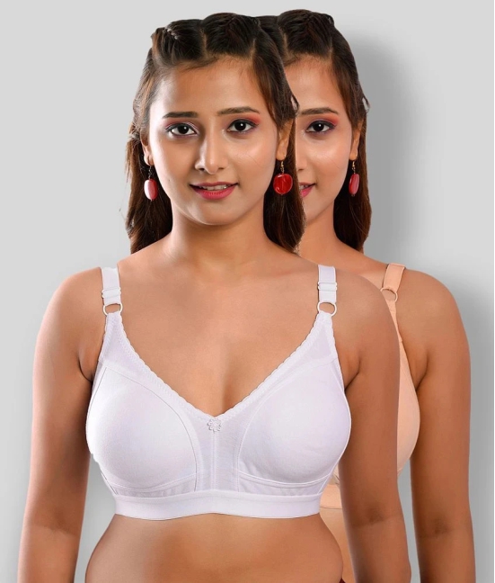 Elina - Multicolor Cotton Non - Padded Womens T-Shirt Bra ( Pack of 2 ) - 34C