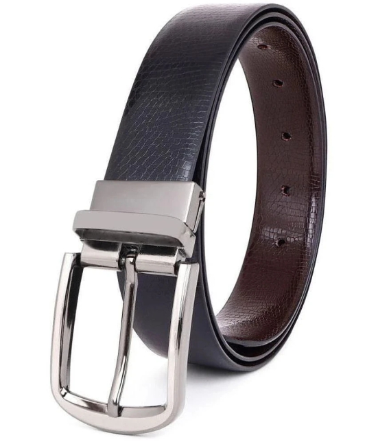 Loopa - Black Faux Leather Mens Formal Belt ( Pack of 1 ) - None