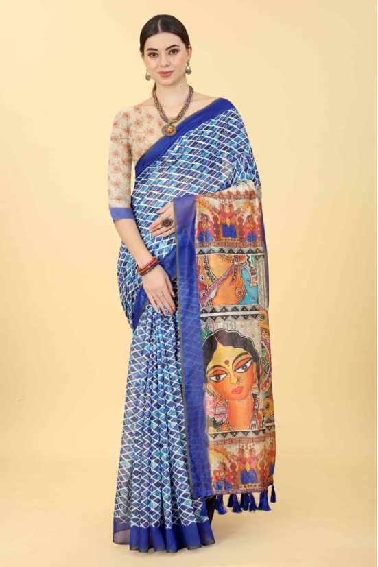 Women''s Kalamkari Digital Printed Saree