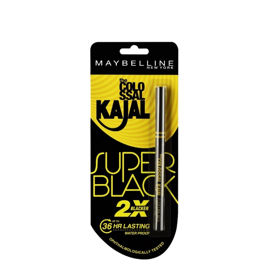 Maybelline New York Colossal Kajal Super Black - Pack Of 2-2 pcs