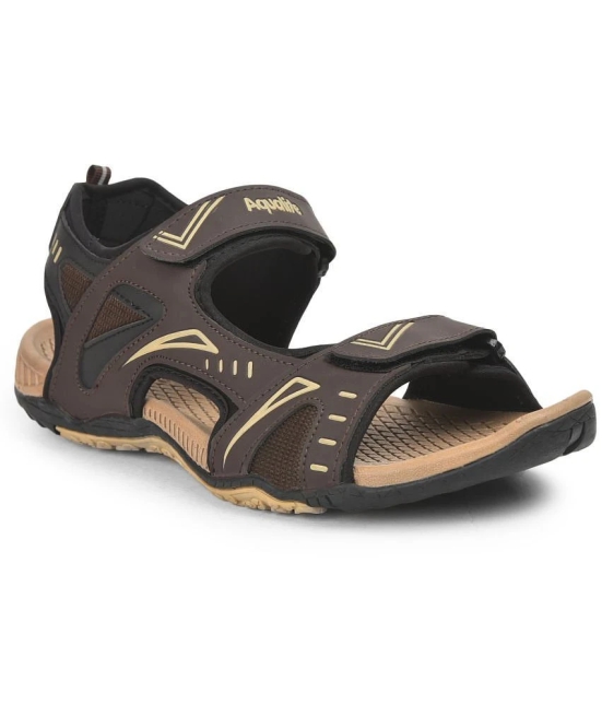 Aqualite - Brown Mens Floater Sandals - None