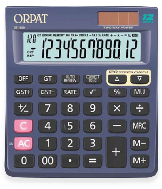 Orpat Check and Correct Desktop Calculators -OT-150D – Dark Grey