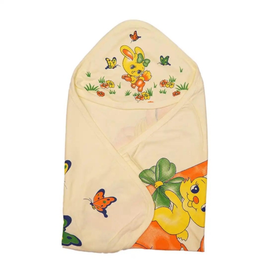 3-in-1 Baby Bath Towel For Newborn Yellow - 1949 Yellow P1