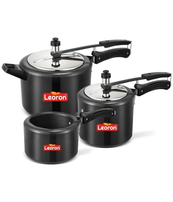 LEORON 2L, 3 L,5 L Hard Anodized InnerLid Pressure Cooker With Induction Base