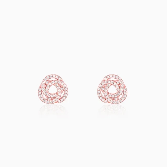 Rose Gold Embrace Stud Earrings