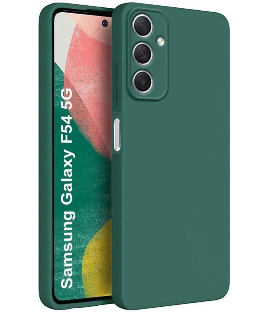 Case Vault Covers - Silicon Soft cases Compatible For Silicon Samsung Galaxy F54 5G ( Pack of 1 ) - Green