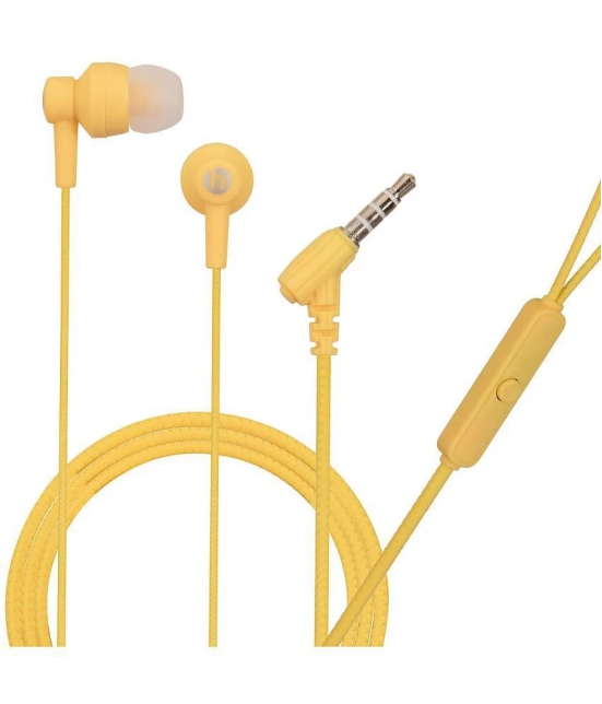 hitage HB-143+ Flower 3.5 mm Wired Earphone In Ear Comfortable In Ear Fit Yellow