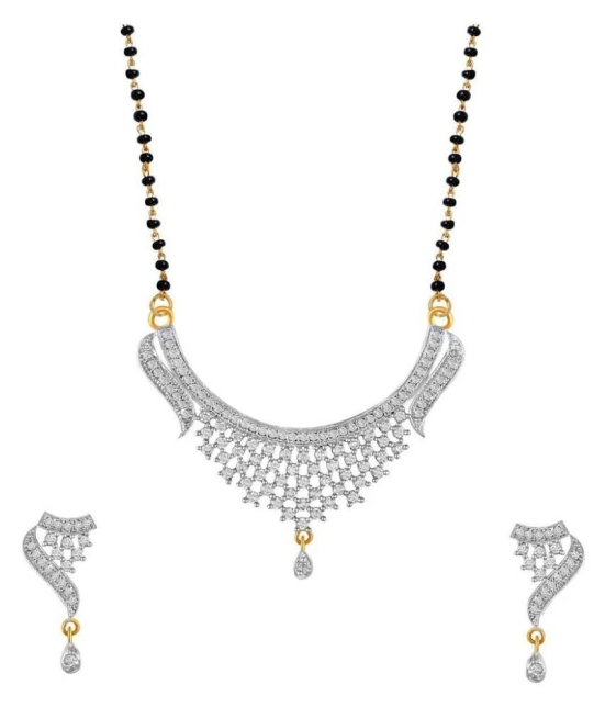 Fashion Frill White Mangalsutra Set