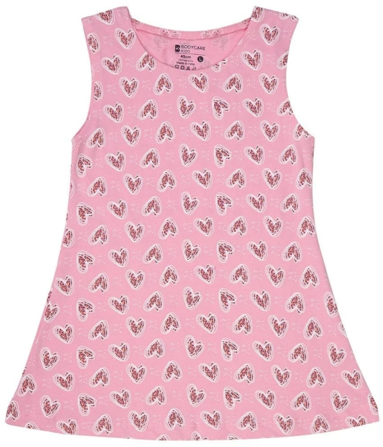 Bodycare Pink Cotton Girls A-line Dress ( Pack of 1 ) - None