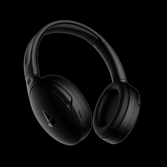 boAt Rockerz 551ANC | Noise Cancelling Wireless Headphone, Upto 100 Hours Playback, 40mm Driver, ENx™ Technology, Custom-tuned EQ Mode Stellar Black