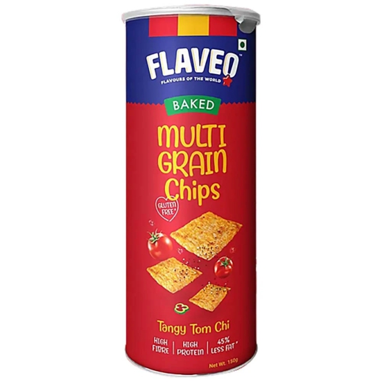 Flaveo Multi Grain Tangy Tom Chips, 150 Gm