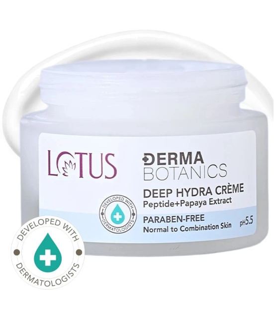 Lotus DermaBotanics Peptide + Papaya Extract Deep Hydra Creme, pH5.5, Normal to Combination Skin,50g