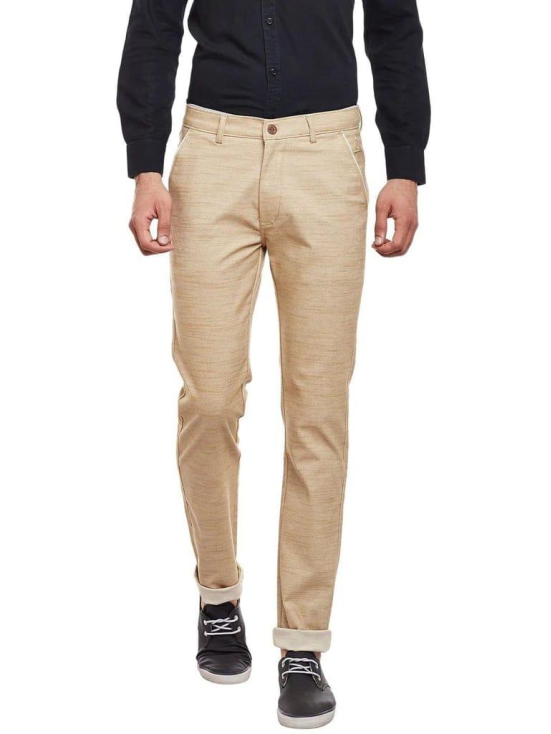 Rodamo Men Khaki Slim Fit Trousers