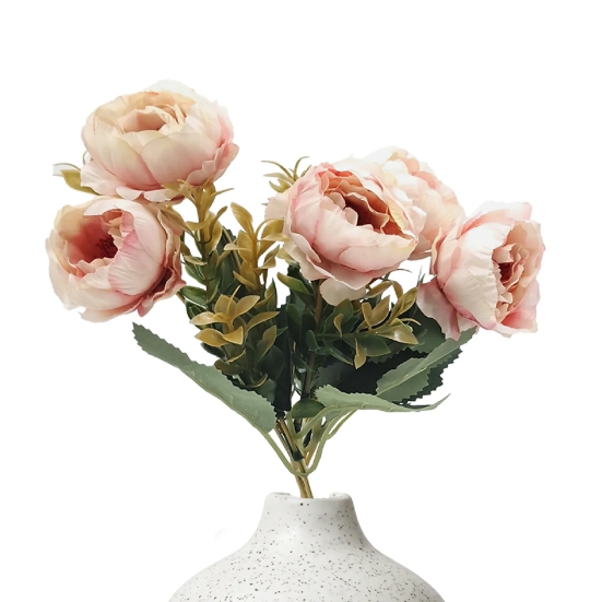 Peony Bloom Artificial Flowers Light Pink