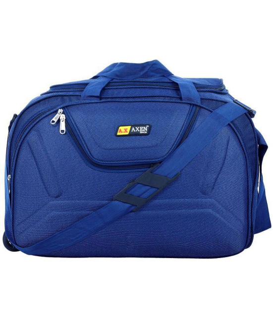 AXEN BAGS - Blue Polyester Duffle Trolley - Onesize