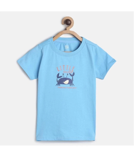 MINI KLUB - Blue 100% Cotton Girls T-Shirt ( Pack of 1 ) - None