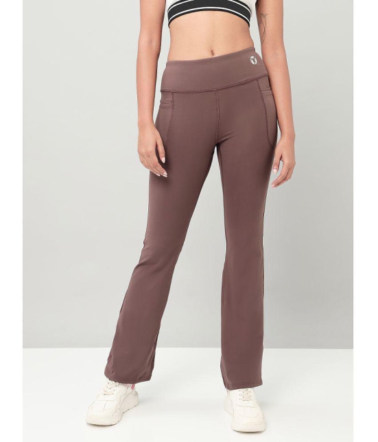 Technosport Mauve Polyester Womens Gym Trackpants ( Pack of 1 ) - None