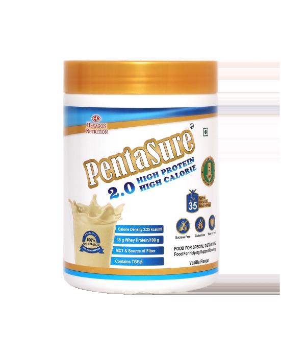 Pentasure 2.0 High Protein High Calorie Weight Gainer - Vanilla Flavour, 400 gm